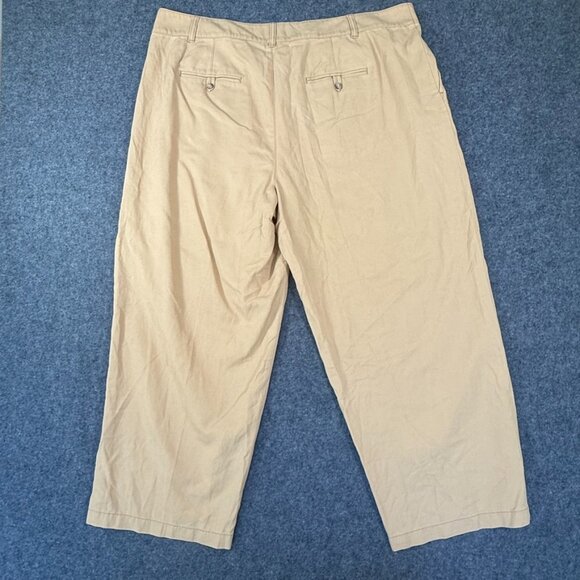 Madewell Women Plus Leg Harlow Wide Leg Pant Drapey Twill Linen Sz 18W Beige NWT - Picture 4 of 14